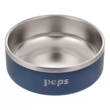 Comedero Perro Peps Plato Comedor Mascotas Acero Inoxidable Color Azul