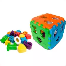 Brinquedo Educativo Cubo Didático Encaixe Menino E Menina
