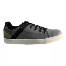 Zapatillas Marca Rcn Urbanas Microfibra Gris Suela Liviana