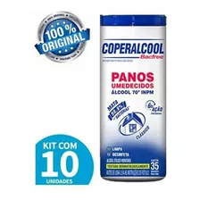 Panos Umedecidos Álcool 70 (kit Com 10 Unidades) Coperalcool