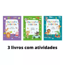 Kit Livros Alfabetização Caligrafia Divertida | 3 Livros