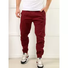 Calça Jogger Masculina Jeans Sarja Camuflada Elástico Lycra