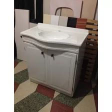 Mueble De Marmolina Para Baño Color Blanco Con Lavatorio