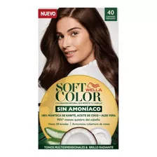 Kit Tinte Wella Professionals Soft Color Tinte De Cabello Tono 40 Castaño Medio Para Cabello