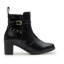 Botas Feminina Coturno Cano Baixo Salto Grosso Botinha