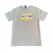 Playera Azul Cielo 100%algodon Ultra Suave Con Imagen Retro 