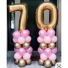 2 Columnas Ya Armada De Globos Con 2 Numeros