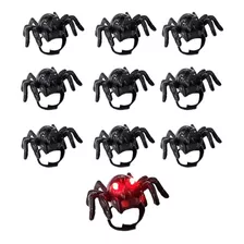 Anel De Led Aranha Halloween - Kit 10 Unidades