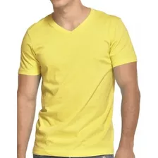 Camisetas Caballero Cuello En V En Colores-algodón 180 Gr.