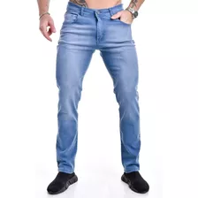 Jeans Corte Chino Azul Locali Semi Chupín Elastizado Premium