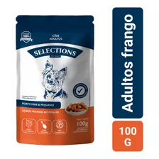 Kit 10 Sachês Ração Úmida Frango Cães Mini + Pequena 100gr