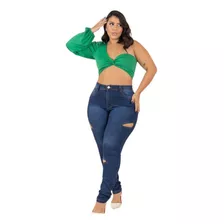 Calça Jeans Skinny Com Detalhes Na Perna Tendência Inverno