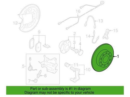 Disco Traseros Macizo  255mm Audi A3 2003-2013 Foto 2