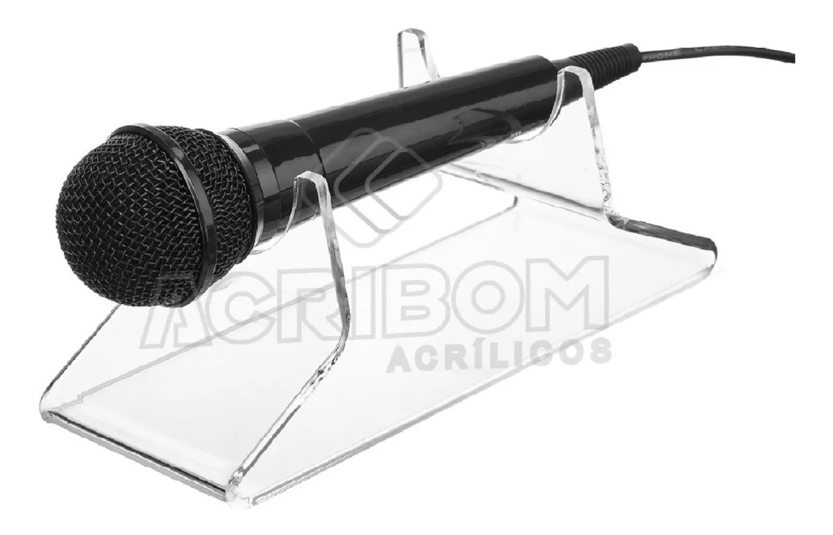 Suporte De Mesa Para Microfones Em Acrílico