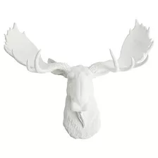 Blanco Falsa Taxidermia La Escultura Edmonton Cabeza De Los 