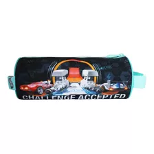 Estuche Escolar Cilindro Hot Wheels Cartuchera