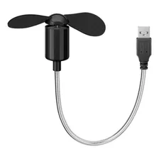 Ventilador Silencioso Usb Con Cuello Flexible Steren Color Negro