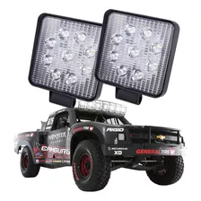 2 Faros Led Cree Barra 9 Led 27w Cuadrados Jeep 4x4 Off Road