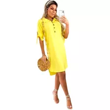 Kit 2 Vestido Chemise Mullet Feminino Viscose Camisao Verao