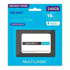 Ssd Multilaser 2.5 Pol. Sata 240gb Bolt Gravação Até 400mb/s