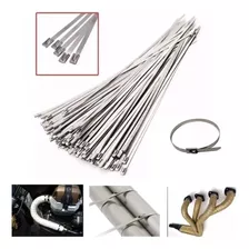 Kit 100x Abraçadeira Inox Zip Tie Enforca G. Fita 4,6x150mm