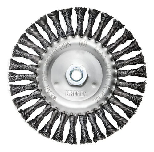 Cepillo Circular Trenzado Bremen Amoladora Mano 178 Mm 8495