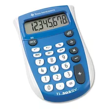 Calculadora De Bolsillo Azul Texas Ti503sv De 8 Dígitos