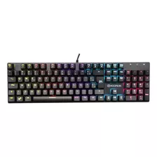 Teclado Mecânico Gamer Rgb Rainbow Mj-91 Hoopson Switch Azul