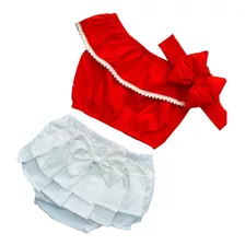 Conjunto Bebe Ciganinha Infantil Mêsversário Menina Moana