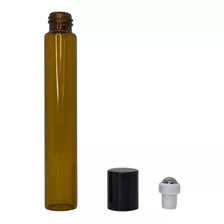 20 Frascos De Vidro Âmbar De 10 Ml Rollon Tampa Preta