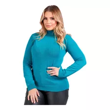 Blusa Cacharrel Feminina Lã Gola Alta Tricot Premium Inverno