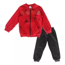 Conjunto Moletom Aberto Infantil Menino Roupa Frio 