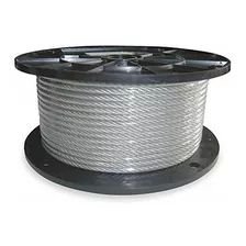 Dayton Cable, 1 16 In, L100ft, Wll100lb, 1x19, Steel