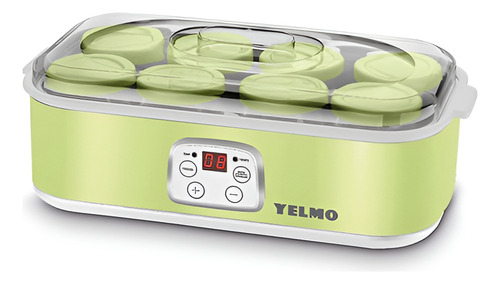 Yogurtera Yelmo Máquina Yogur Fábrica 1,4 Litros 8 Jarros Color Verde