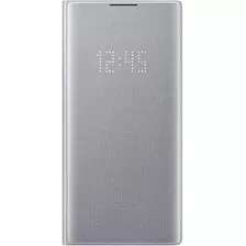 Case Led View Cover Galaxy Note 10 Plus Original Plateado