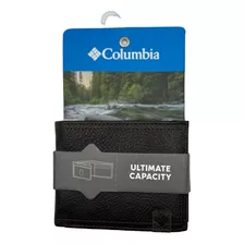 Billetera Columbia Marrón Estilo Urbano 3 Cuerpos Original