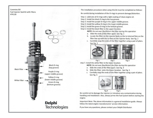 Kit De Ligas + Cedazos Delphi De Inyector Para Isx Cummins Foto 4