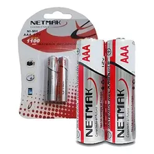 Netmak Recargable Aaa-1100 Aaa Cilíndrica - Pack - 2