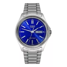 Reloj Casio Hombre Acero Dia Fecha 100% Original Plateado