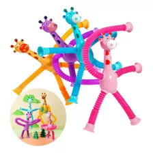 Brinquedo Girafas Pop It Tubo Estica Gruda Antiestresse 4un