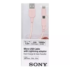 Cable Cargador Sony Usb A Microusb Lightning iPhone iPad.