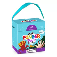 Set X6 Colores Pinturas Artísticas Para Dedos Lavable Niños