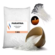 Parafina 1kg + 50 Pavios Parafinados Para Velas Artesanais