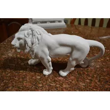 Escultura Leão Po Marmore 26x14cm Made In Italy Perfeito