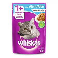 Ração Úmida Whiskas Sachê Atum Ao Molho Para Gatos Adultos 8