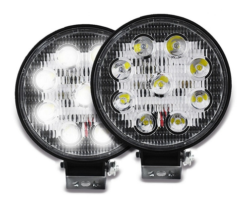 Par Faros 9 Hiper Led Auxiliar Estrobo 27w Universal 4x4  Foto 10