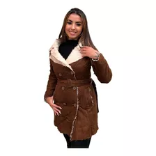 Jaqueta Casaco Camurça Blusa Feminina Inverno Frio Intenso