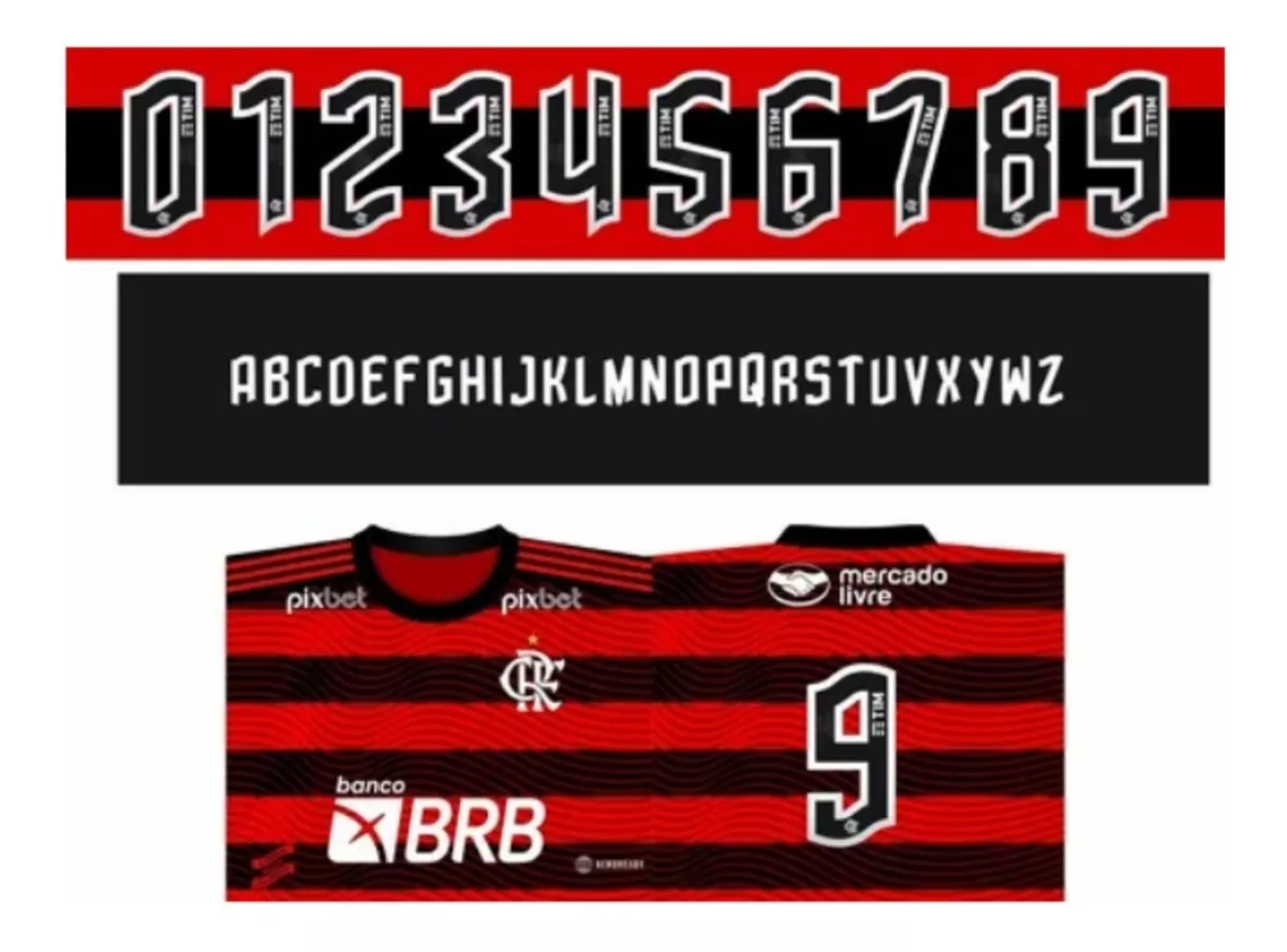 Vetor Font Camisa Flamengo 2022-23 +brinde Arte Caneca.