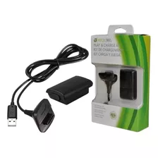 Kit Carregador E Bateria 7600 Mah Para Controle Xbox 360