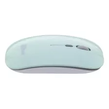 Mouse Óptico Sem Fio Recarregável - Silencioso Slim Usb 3.0 Cor Verde Claro/branco